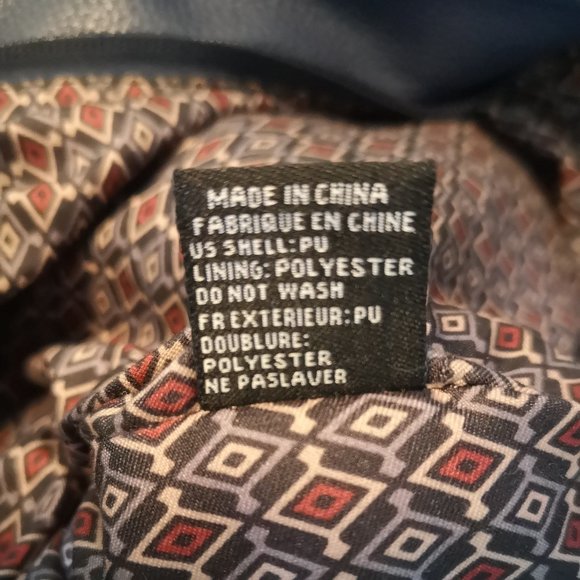 URBAN EXPRESSIONS Blue Tote Certified Vegan Purse - Picture 7 of 7